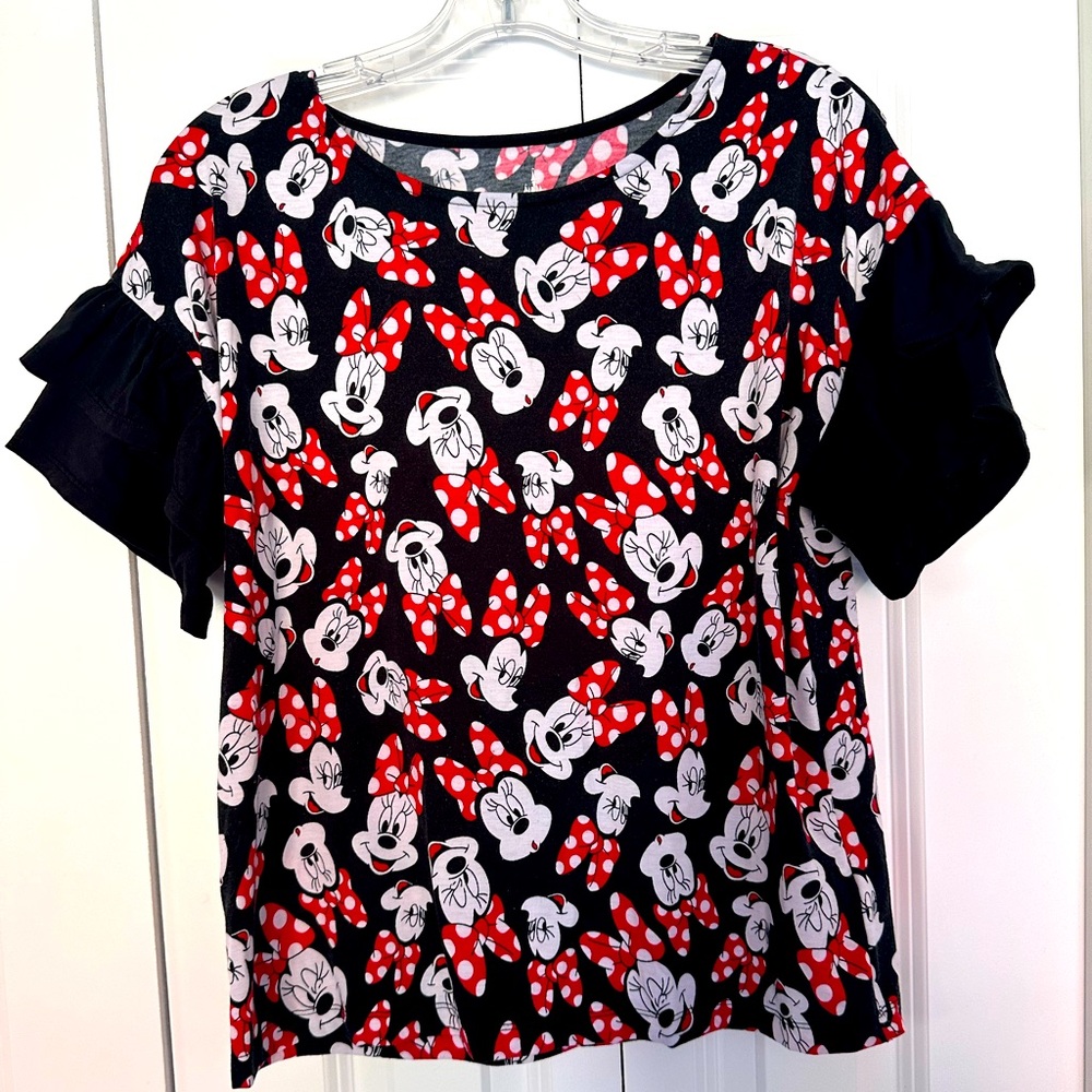 Medium Disney Parks Minnie Mouse Ruffle Sleeve Blouse